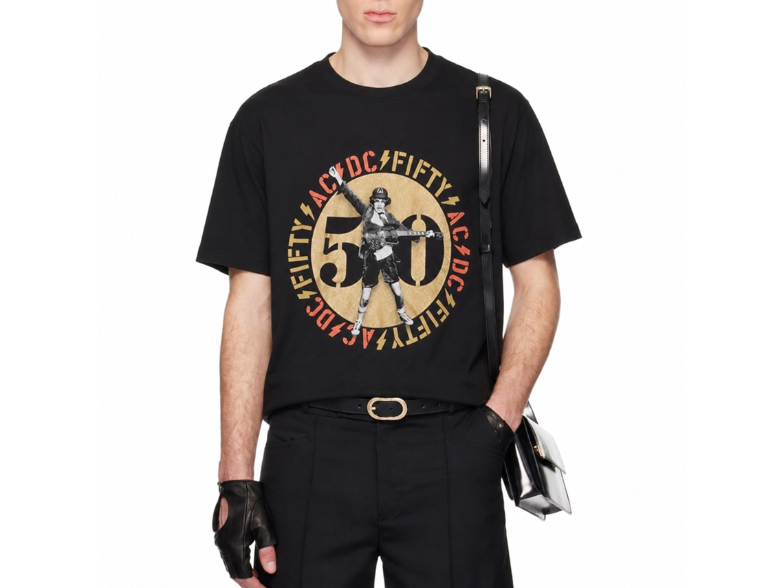 Ac/dc Gold Emblem T-shirt Classic Unisex Adults Size:s
