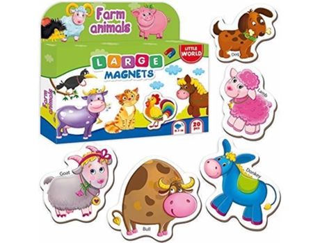 Jogo Magnético LITTLE WORLD Foam Refrigerator Magnets for Toddlers Age 1 (Idade Mínima: 5)