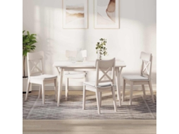 Vidaxl Almofadas De Assento 4 Pcs Branco 40 X 40 X 3 Cm Tecido