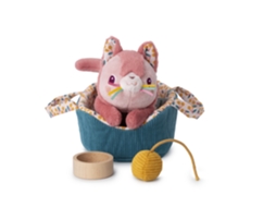 Gatinha De Pelúcia Lilliputiana Jeanne Com Cesta Brinquedo Interativo Lilliputiens