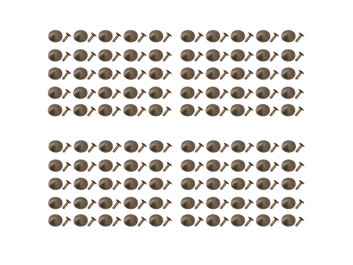 Kit De Rebites De Couro 18mm Resistente À Oxidação Durável Ferro Rebite Stud Acessórios Diy Para Pulseiras Chapéus Cintos Bronze