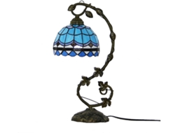 Luminária De Mesa Estilo Tiffany, Luminária De Mesa Suspensa Com Vitral, Luminária De Leitura Em Metal Fino Estilo