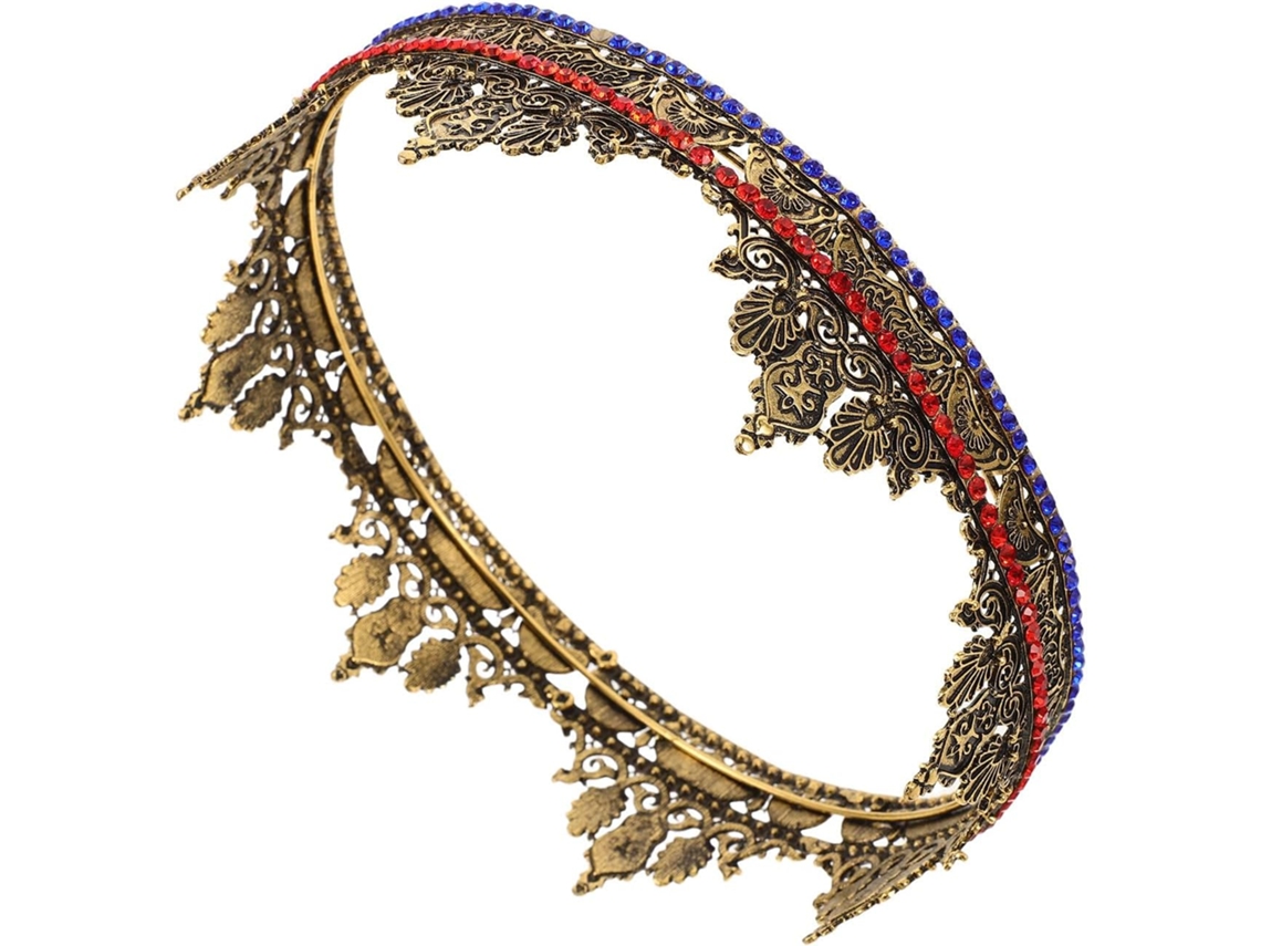 Coroa Medieval Retrô Em Liga De Ouro, Design Delicado E Acabamento Impecável, Para Casamento Renascentista E