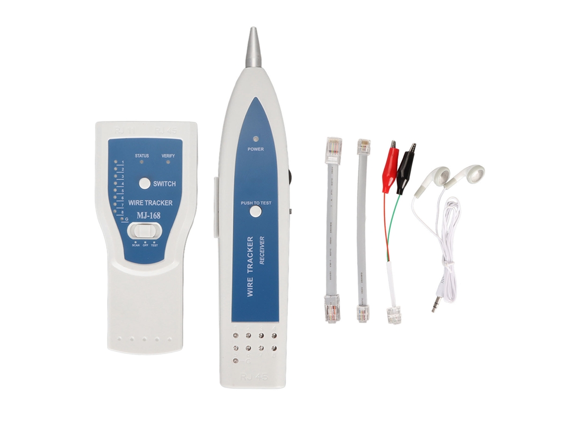 Testador De Cabos Rj45 Rj11 Trazador Multifuncional Para Manutenção De Rede E Linhas Telefônicas