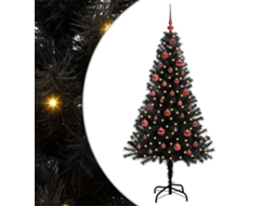 Conjunto 1 Árvore De Natal Vidaxl Preto Pvc (150 Cm)