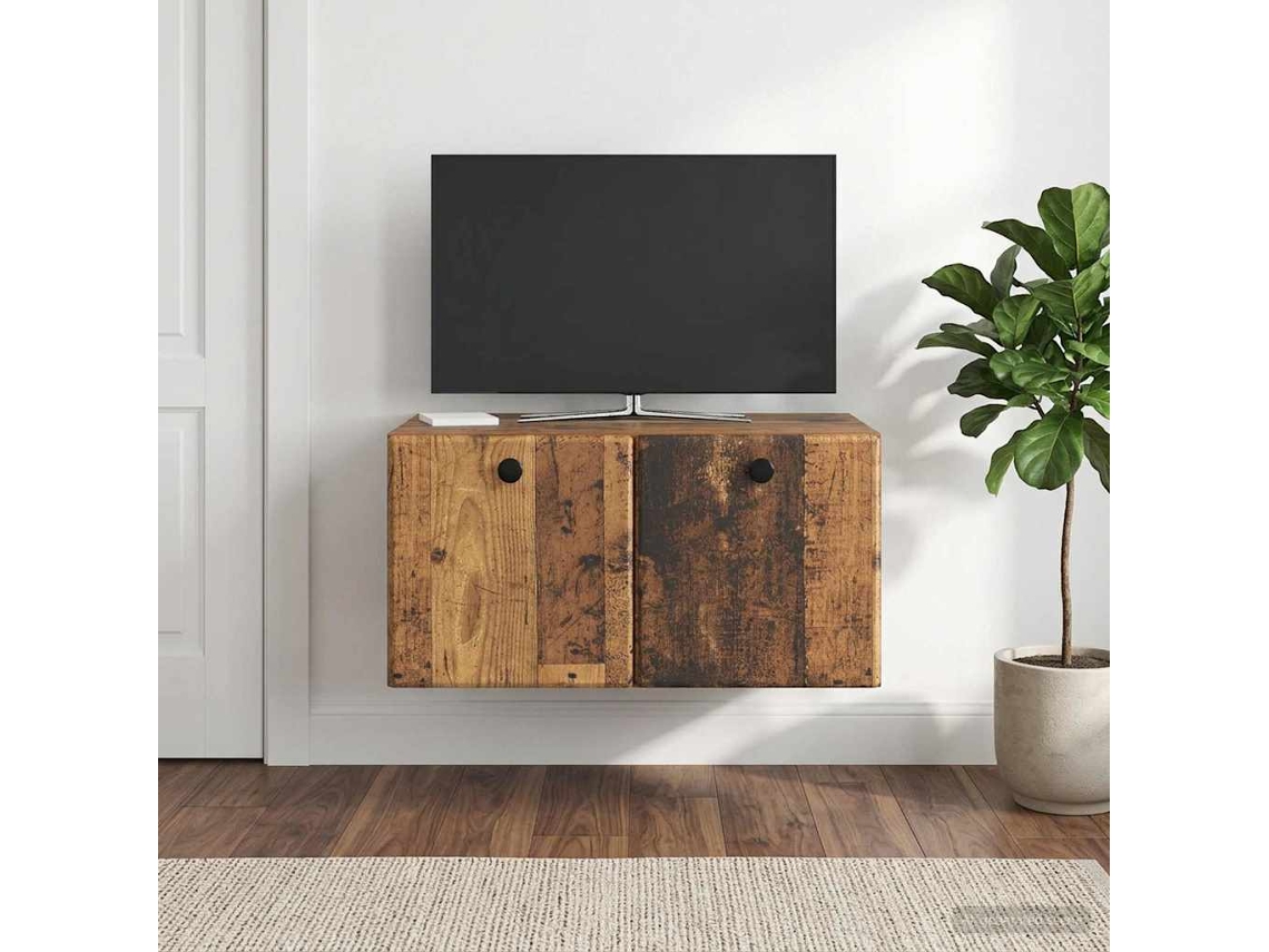 Vidaxl Gabinete De Tv De Parede 59,5 X 41 X 30 Cm Madeira Antiga