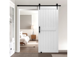 Porta Deslizante Para Celeiro Em Mdf 914 X 2134 Mm Com Kit De Ferragens Vevor