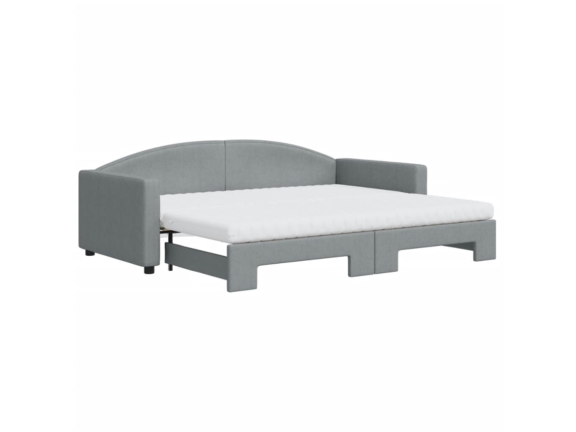 Daybed With Trundle, Daybeds With Trundles Vidaxl Cinzeto Tecido (90 X 200 Cm)