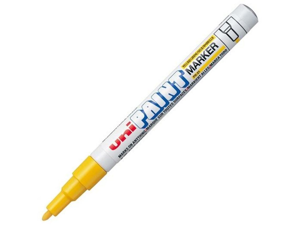 Marcador Permanente UNI-BALL Paint Px-21L Amarelo 12 Unidades