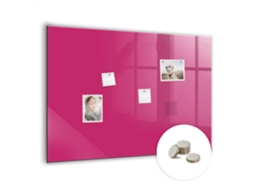 Quadro De Vidro Magnético Escuro Rosa Para A Sala De Estar Espelharte (100x70 Cm)