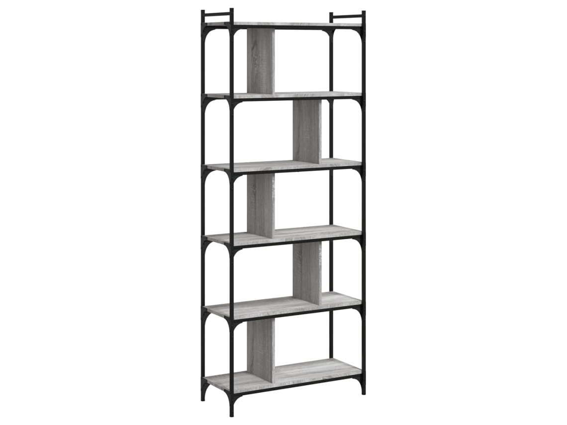 Bookcase, Bookcases Vidaxl Cinzeto Madeira Processada (n/a)