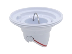 Ralo de Chão AQUAFORGE com controle de odores, tampa, para máquina de lavar, branco