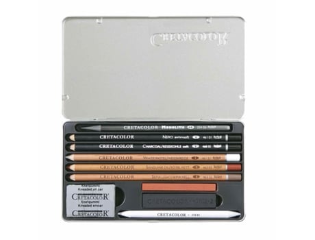 Caixa de Belas Artes para Desenho de Grafite para Esboçar 10 Peças Artino BREVILLIER'S CRETACOLOR