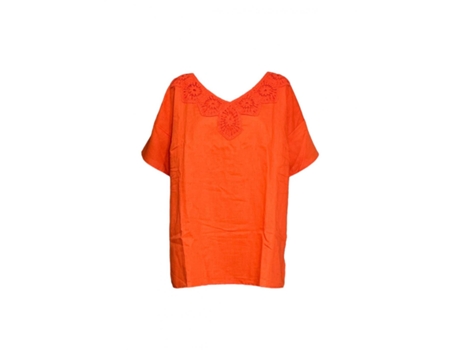 Camiseta feminina Giulia Valli Algodão Laranja (52)