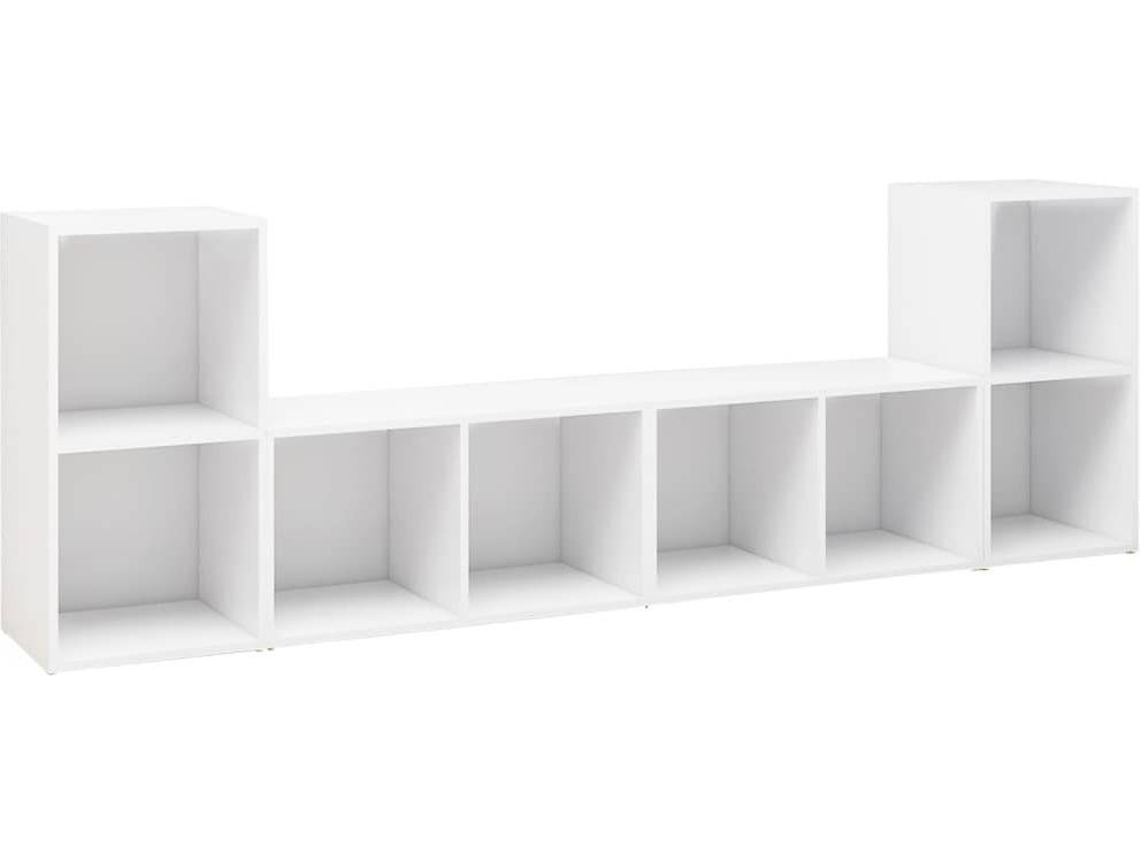 Tv Cabinet Set, Tv Cabinet Sets Vidaxl Branco Madeira Processada (n/a)