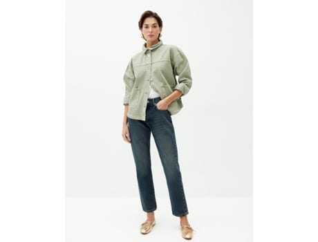 Jeans De Mulher Mo Calã Medium Straight Ganga Azul (38)