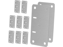 Conjunto De 10 Placas Aço Inoxidável Para Reparo Dobradiças Portas