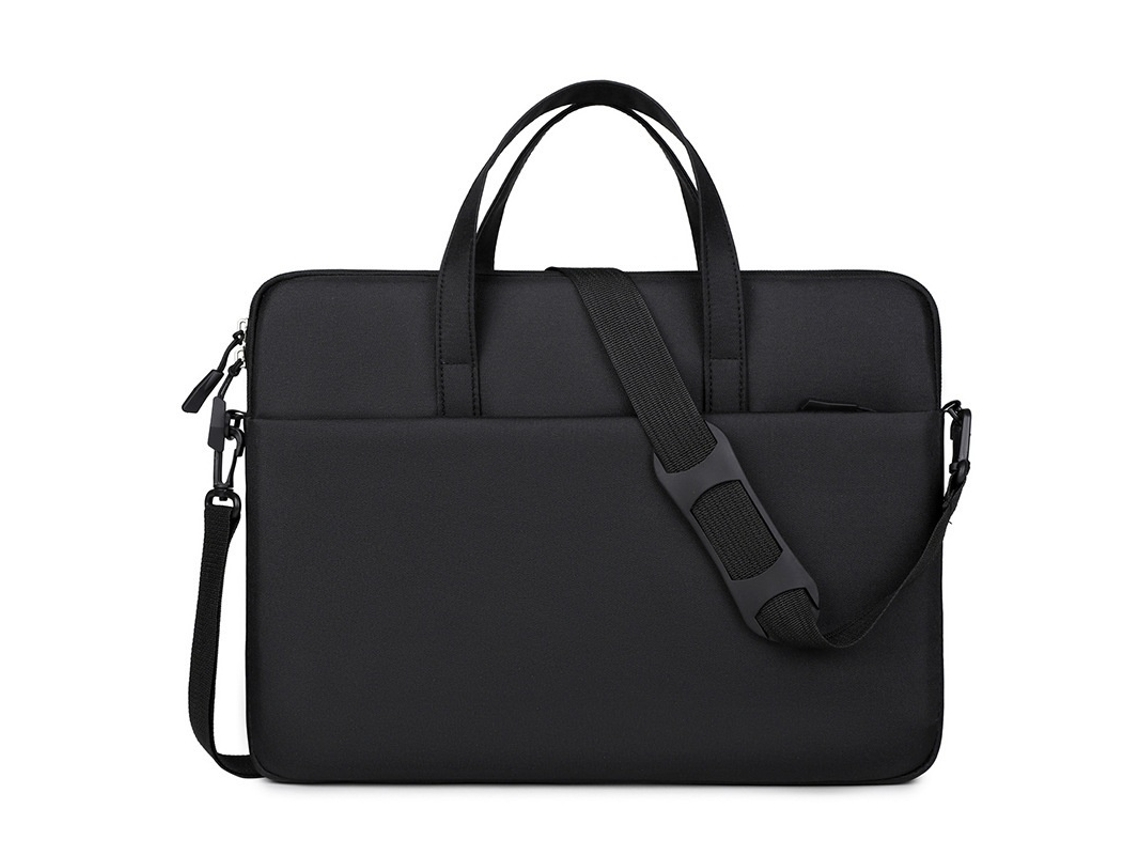 Bolsa Para Computador Portátil 14 Polegadas Impermeável Com Interior Macio E Bolso Auxiliar Preto, Com Utilização Prática Elysve