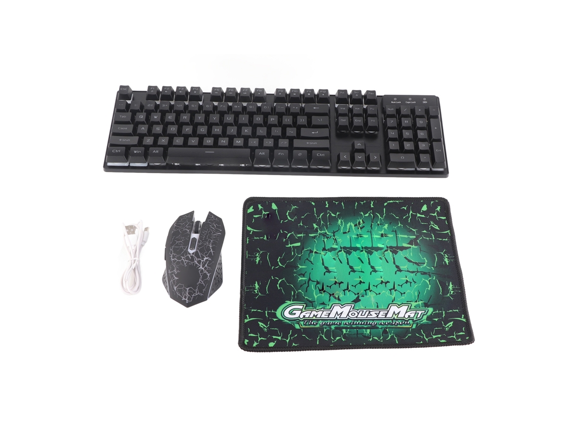Teclado e Mouse Pad LAXISCREED Carregamento Sem Fio