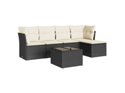 Garden Sofa Set, Garden Sofa Sets Vidaxl Preto Rattan / Vime (n/a)