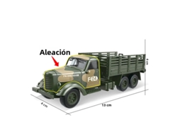 Carrinho De Brinquedo Militar Infantil Em Metal, Escala 1:50.