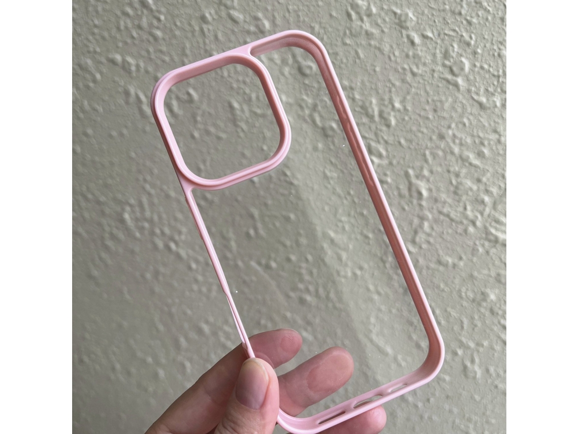 2 Unidades De Capa Rosa Para Iphone 17 Com Proteção Para Os Olhos, Recorte Para A Borda E Cola Cremosa.