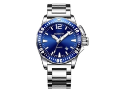 Relógio Masculino Multifuncional Ochstin 7002b Com Movimento De Quartzo, À Prova D'água E Com Pulseira De Aço Luminosa.