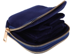 Bolsa De Viagem Portátil Para Guardar Joias Com Compartimentos Organizadores De Veludo Resistente E