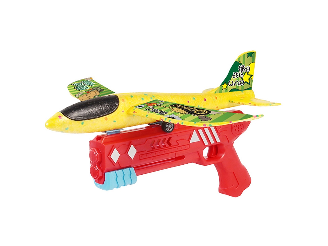 Mali brinquedo de Tiro com Avião para Crianças 3 em 1 Voo e Deslize Espuma Indoor Outdoor Vermelho
