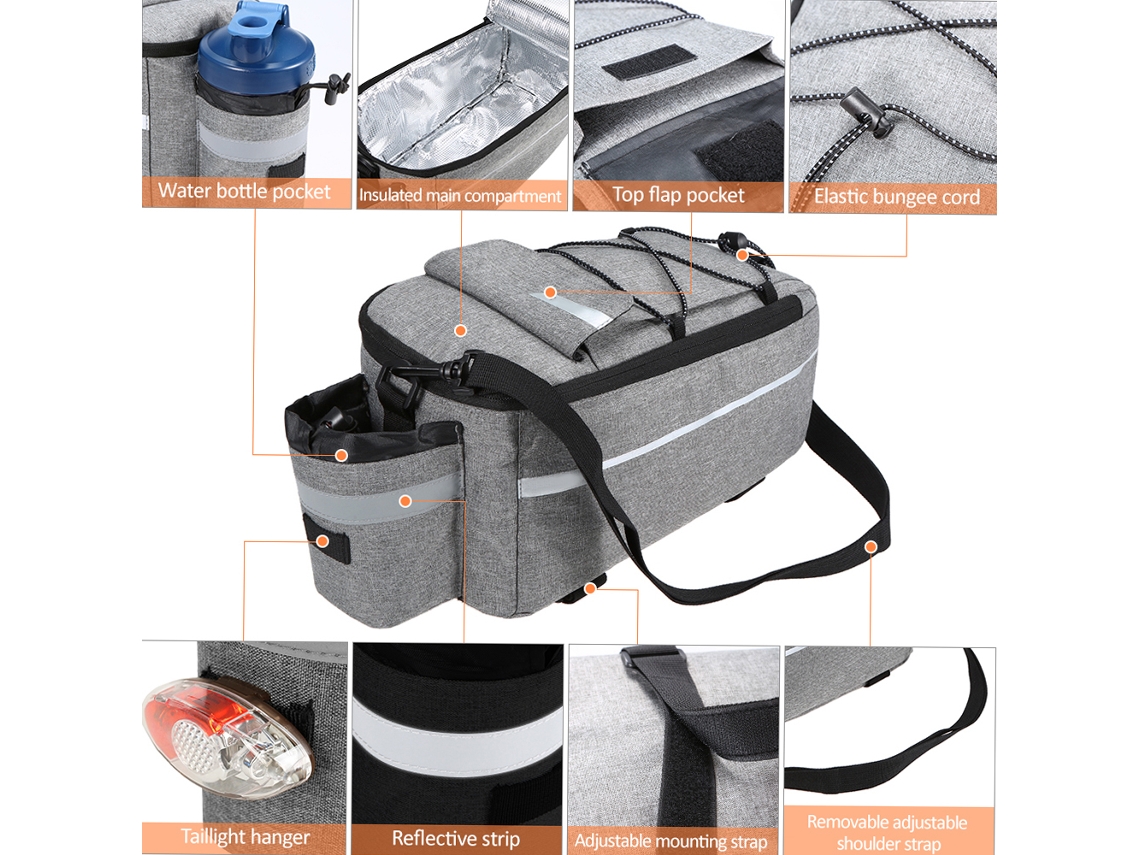 Bolsa de mala isolada, com porta equipamentos, refletiva | S/MARCA