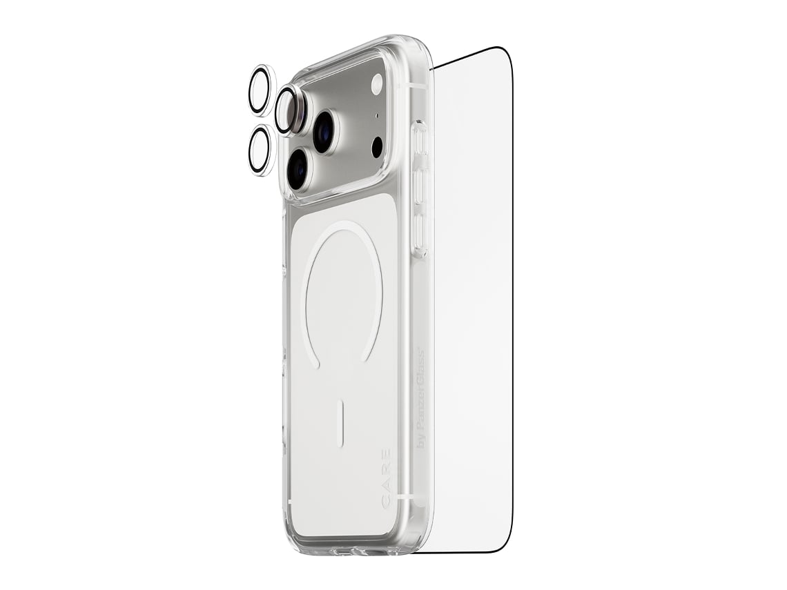 Bundle Premium Explorer PANZERGLASS Care 3 em 1 para iPhone 18 Pro Max