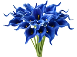 Buquê com 10 Elegantes e Realistas Flores Artificiais de Copo de leite em Pu. AQUAFORGE