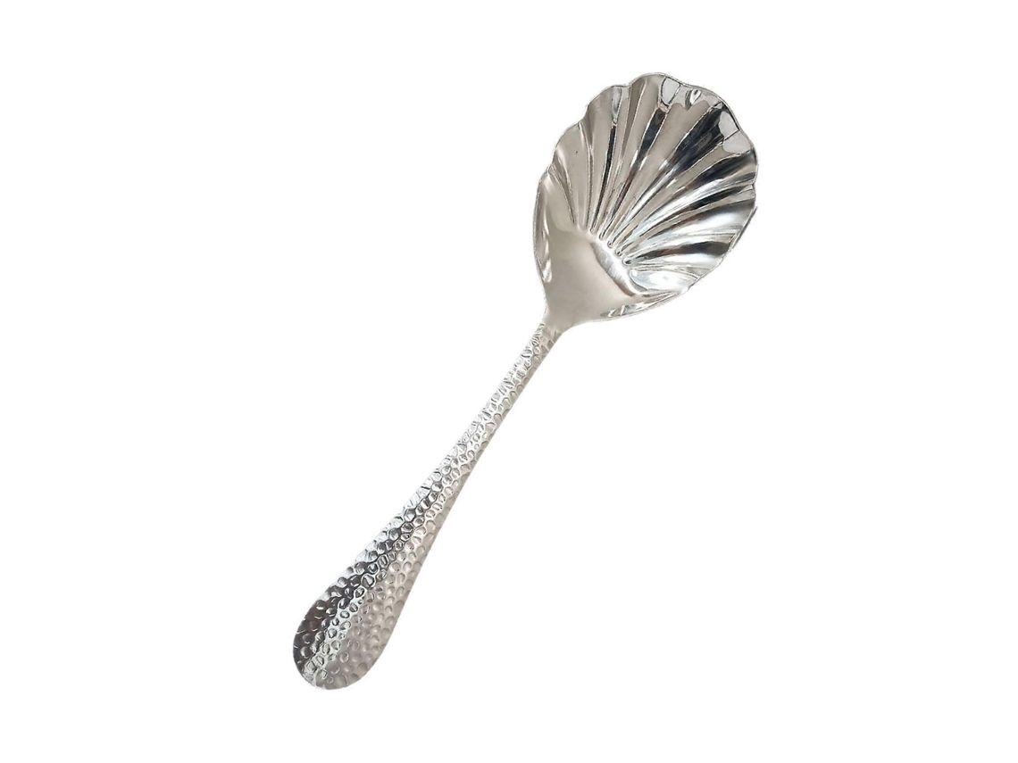 Conjunto De Colheres De Sopa E Sobremesa Em Aço Inoxidável Com Formato De Concha, Para Uma Cozinha Elegante E Uma Mesa Sofisticada.