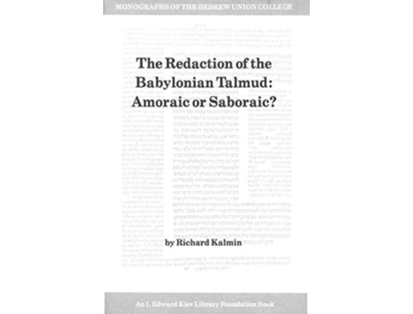 Livro The Redaction Of The Babylonian Talmud De Richard Lee Kalmin (inglês - Capa Dura)