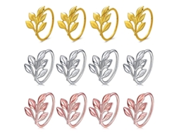 Conjunto de 12 Hebillas para Servilletas, Porta Servilletas para Decoración de Mesas En Hoteles, Restaurantes Y Bodas