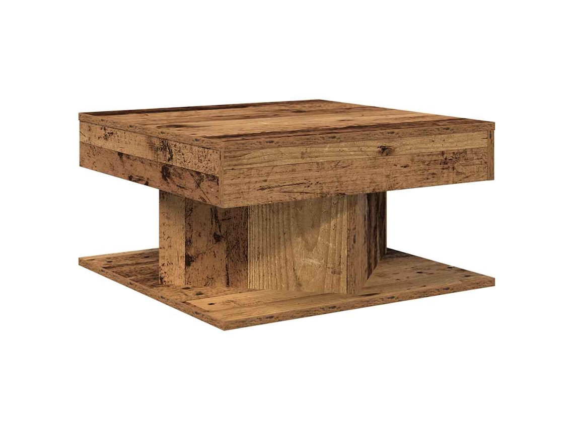 Mesa de Centro MAISON EXCLUSIVE em Derivados de Madeira Madeira Velha (55x55x30 cm)