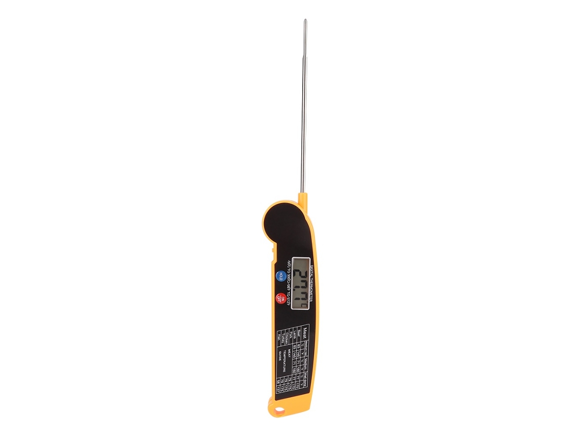 Termómetro Digital De Carne Lurelia Com Sonda Dobrável Para Cozinha E Churrasco, Magnético