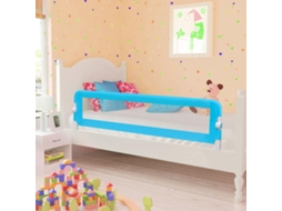 Vidaxl Barra De Segurança P/ Cama Infantil 120x42cm Poliéster Azul