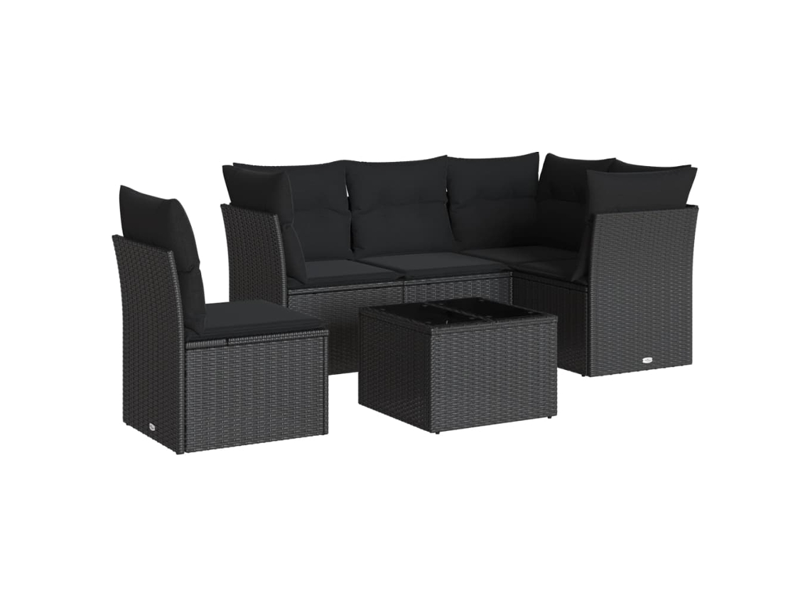 Garden Sofa Set, Garden Sofa Sets Vidaxl Preto Rattan / Vime (n/a)
