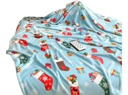Manta de Natal Grossa Syjym 1 Peça em Flanela Vermelha Coral Macia e Aconchegante Ideal para Climatização um P