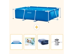 Intex Piscina Com Estrutura Retangular - 220x150x60 Cm - 5-peças S171