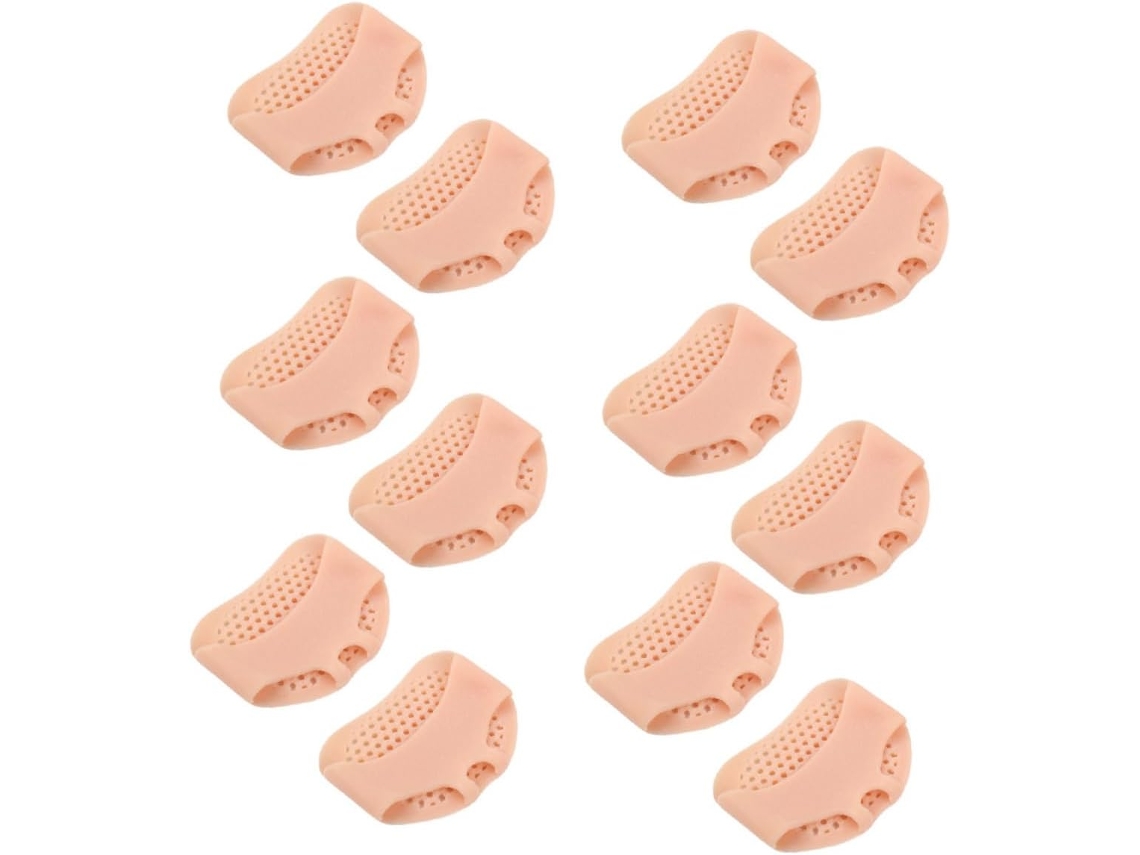 Baluue Conjunto De 6 Pares Protetores Silicone Para A Parte Frontal Do Pé, Com Absorção De Impacto E Na Cor Da Pele