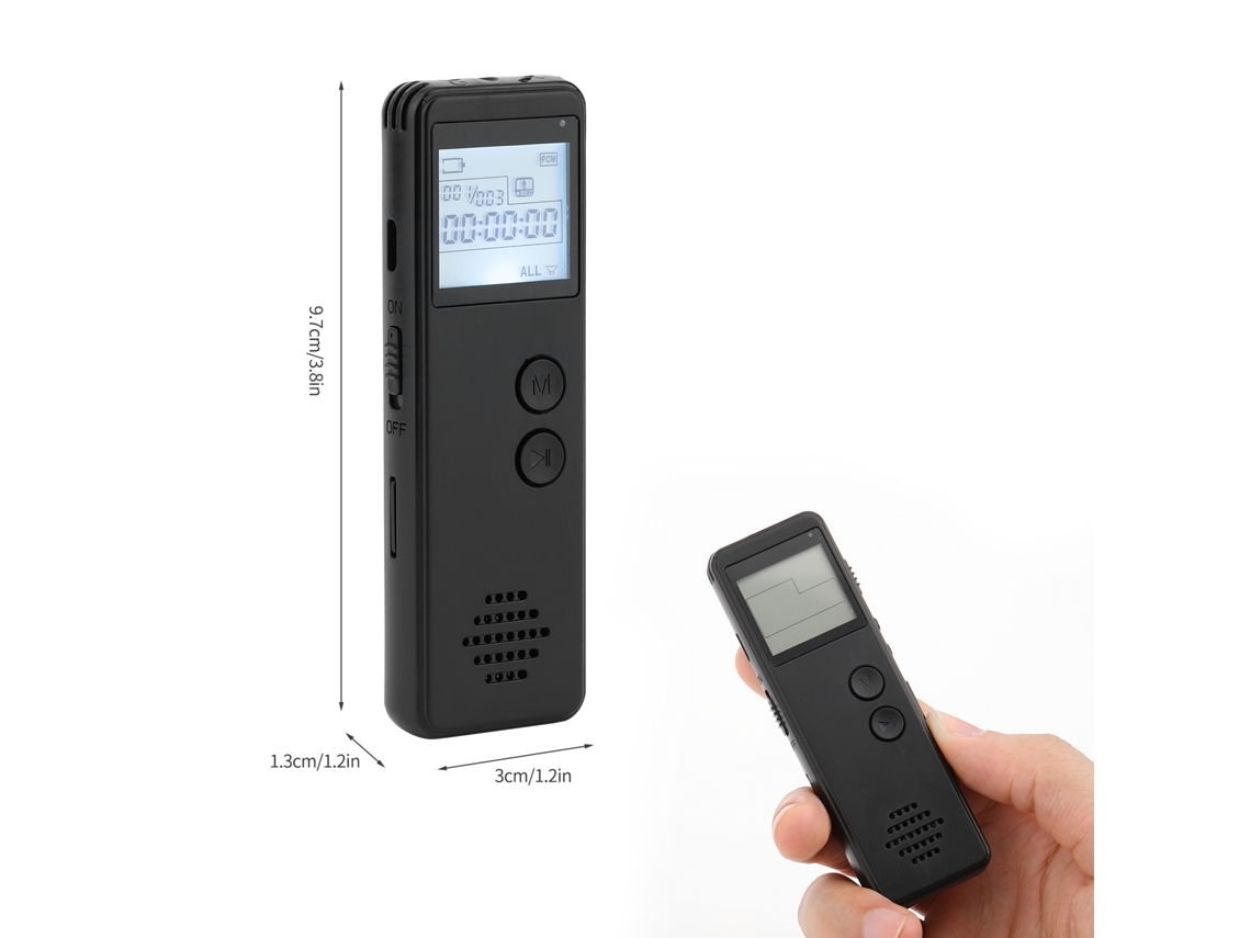 Gravador Digital De Voz Com Ativação Por Voz 8gb Redução De Ruído Para Reuniões Aulas Entrevistas Mp3 Wav