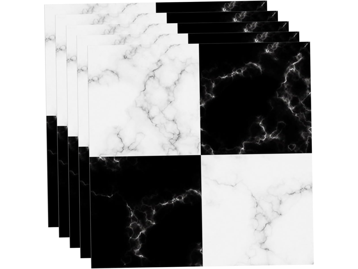 5 Folhas De Adesivos Decorativos Autoadesivos Impermeáveis Em Preto E Branco Para Quarto.