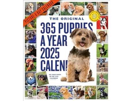 Livro 365 Puppies-A-Year Picture-A-Day® Wall Calendar 2025 de Workman Calendars (Inglês)