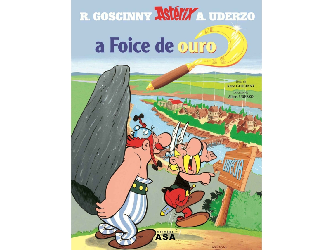 Livro Astérix - A Foice de Ouro (volume 2) de René Goscinny e Albert Uderzo (Português)