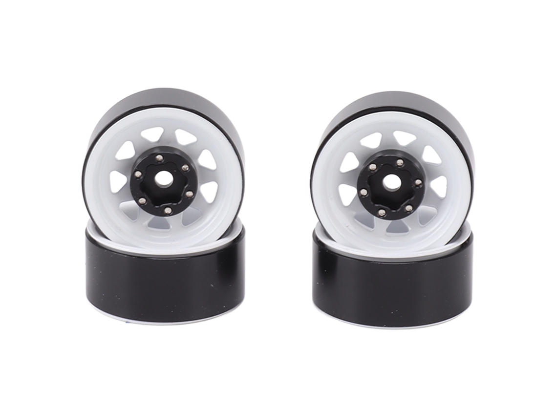 4 Rodas Beadlock 1 Polegada Sulco Profundo Universal Para Carro Rc Traxxas Atv Peças Com Parafusos Brancos