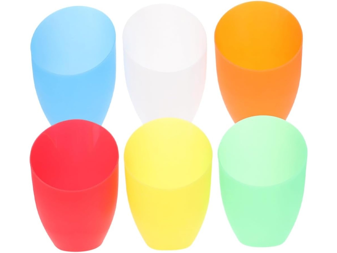 Conjunto De 6 Peças De Cúpulas De Abajur Multicoloridas Com Design Elegante.