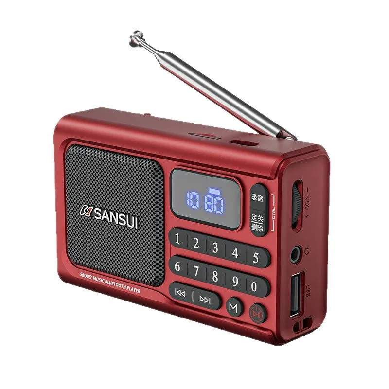 Alto falante Bluetooth, Rádio Fm, Suporta Reprodução de Cartão Tf MDUG (vermelho)