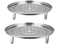 Conjunto De 2 Suportes Redondos Para Vaporizador Em Aço Inoxidável, Bandeja Para Vaporizador, Grelha De Resfriamento, Cesto Para Vaporizador